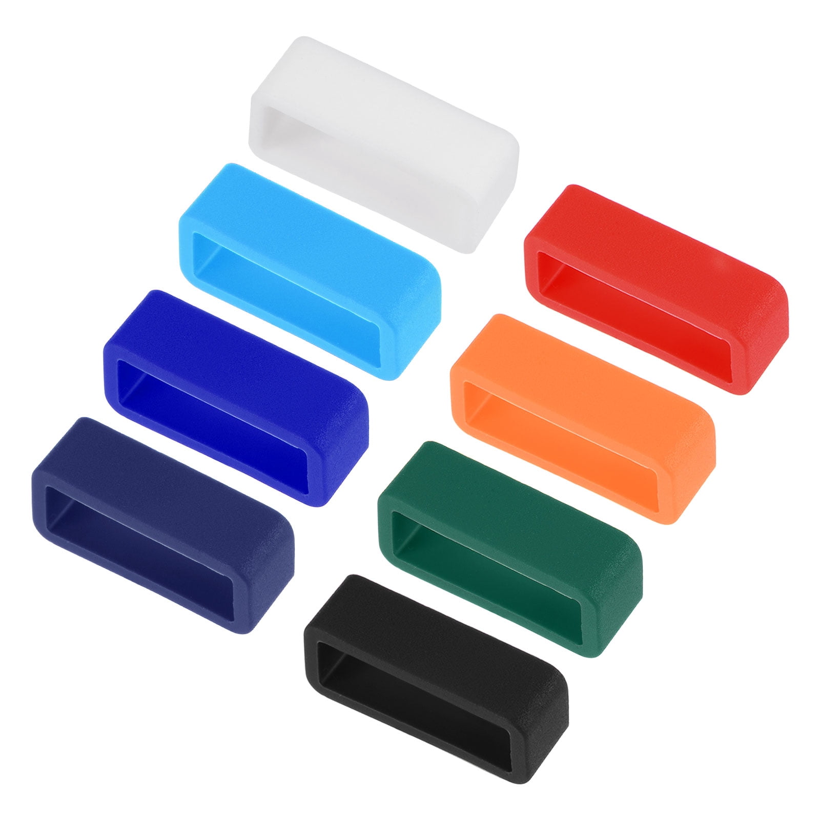 Unique Bargains 16mm Silicone Watch Band Strap Loops Replacement Fastener 18mm