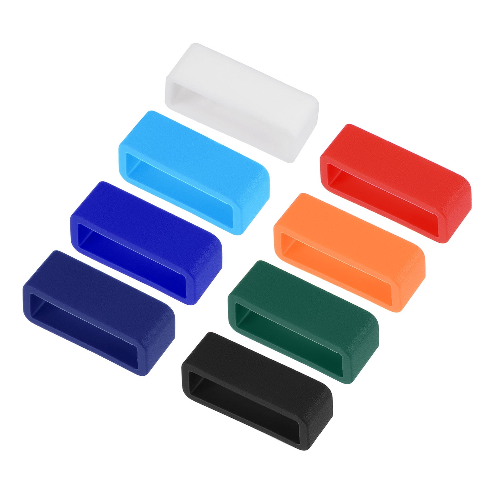 Unique Bargains 16mm Silicone Watch Band Strap Loops Replacement Fastener 20mm