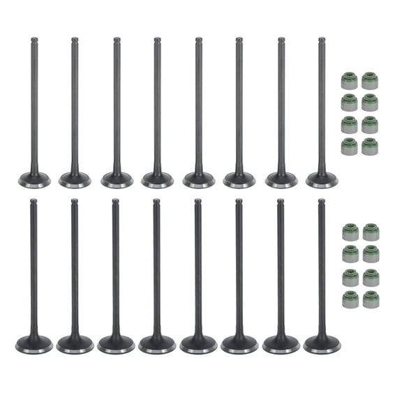 Unique Bargains 16pcs Engine Intake and Exhaust Valve Kit with Valve Seals for Honda Civic del Sol 1.6L 1.7L 1992-2005 SOHC D16Z6 D17A1 A2 A6