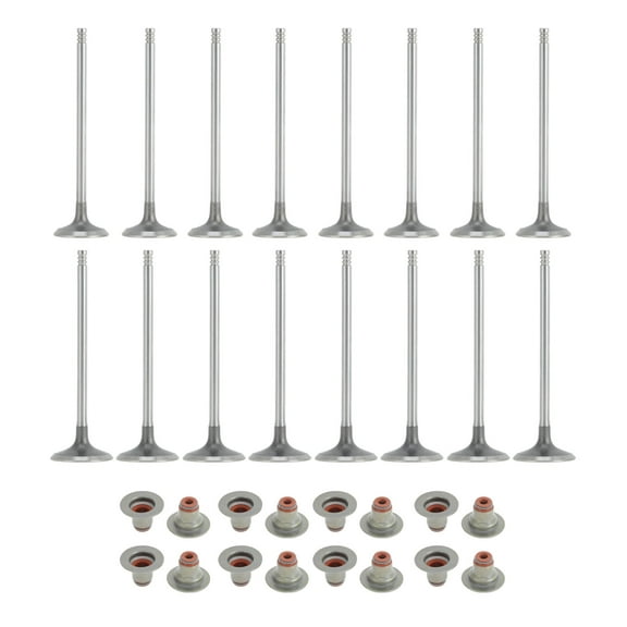 Unique Bargains 16pcs No.55569450 Engine Intake and Exhaust Valve Kit with Valve Seals for Chevrolet Cruze LS 1.8 2011-2015 for Chevy Sonic 1.8 2012-2018