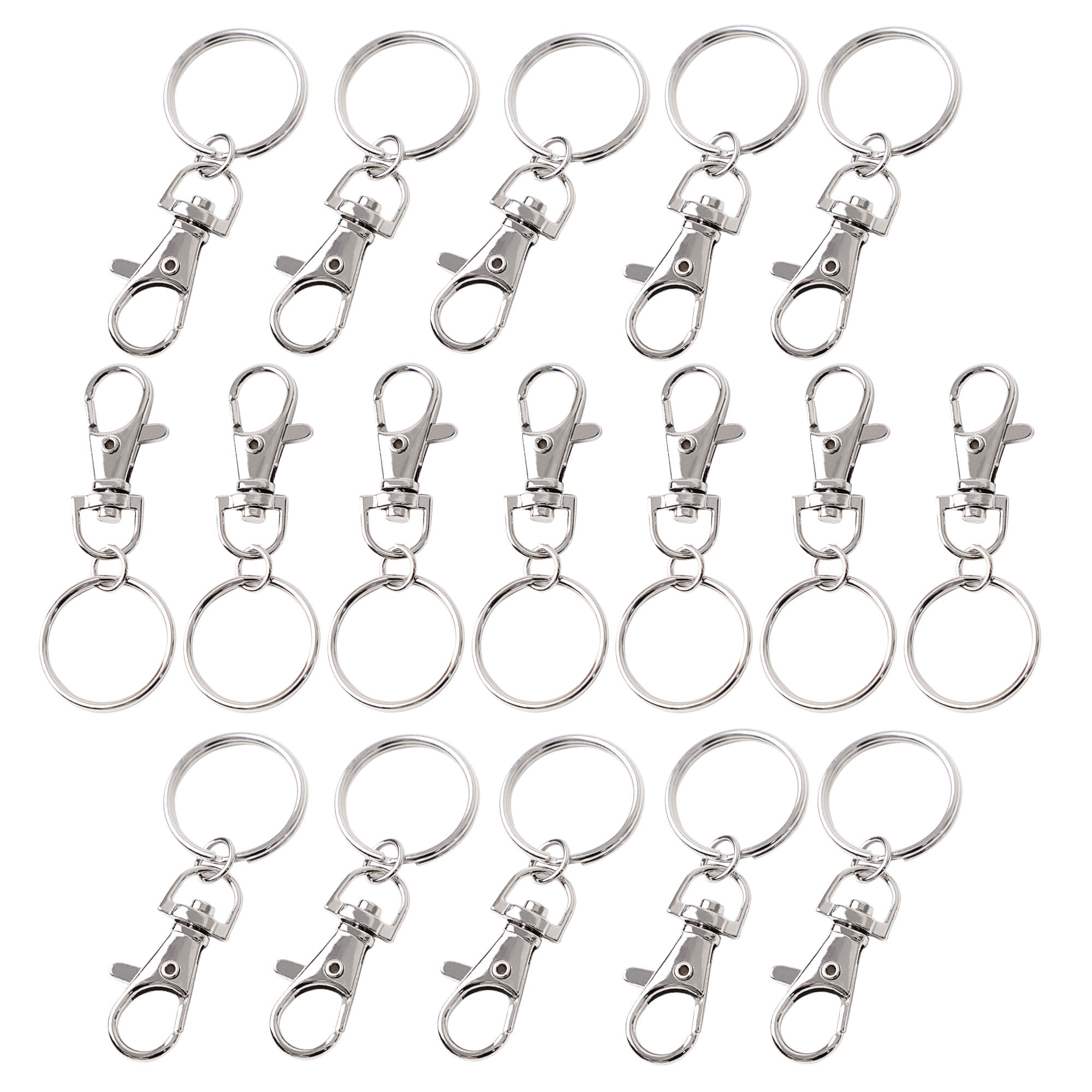 10pcs Silver Keychains Swivel Clasp With Split Keyrings Swivel Key Chain  Clasp Keychain Key Ring With Lobster Swivel Clasps -  Denmark