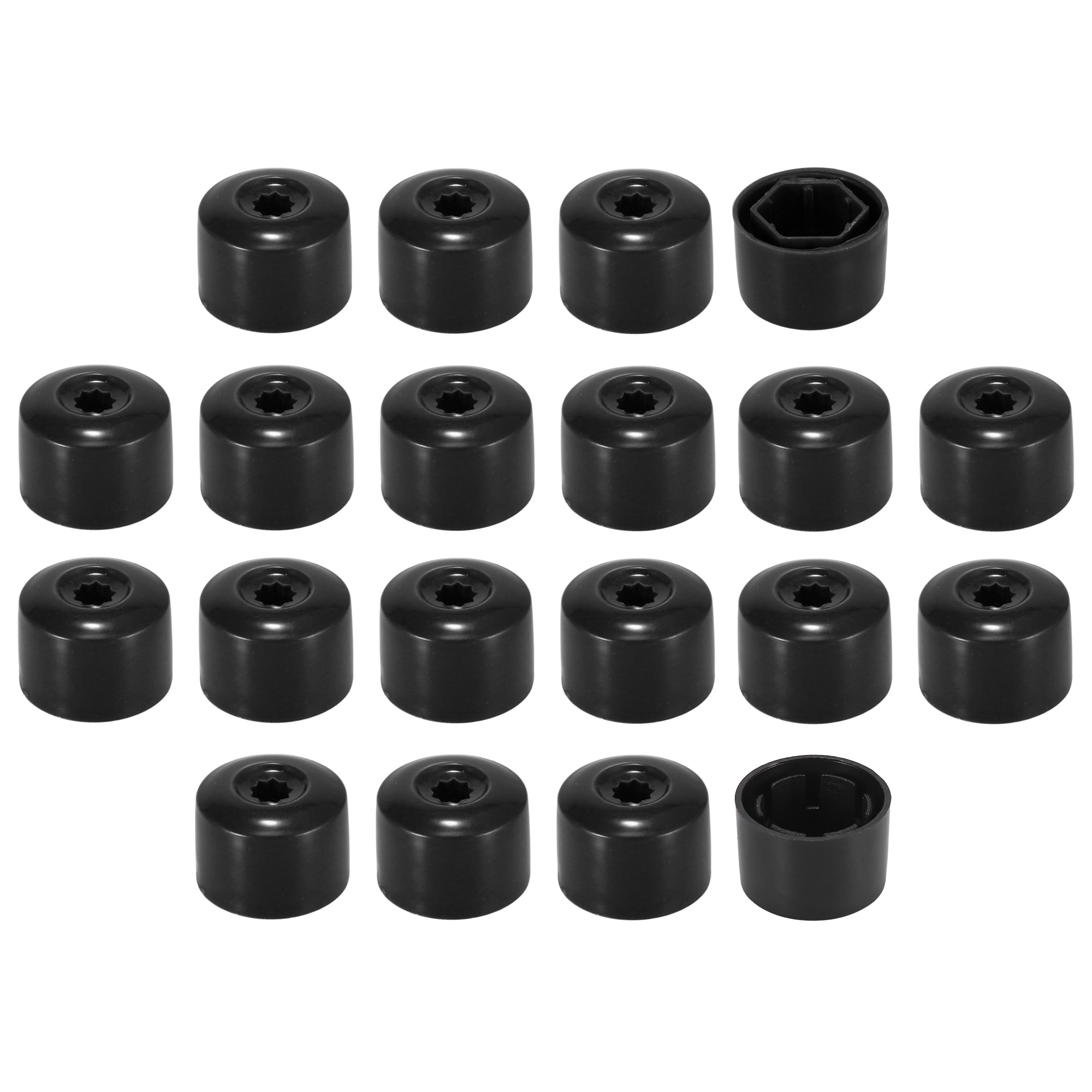 Unique Bargains 17mm Hexagon 21mm Round Wheel Lock Lug Bolt Nut Cover Cap for VW