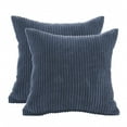 thumbnail image 1 of Unique Bargains 18" x 18" Blue Microfiber Decorative Pillow Case 2 Count, 1 of 7