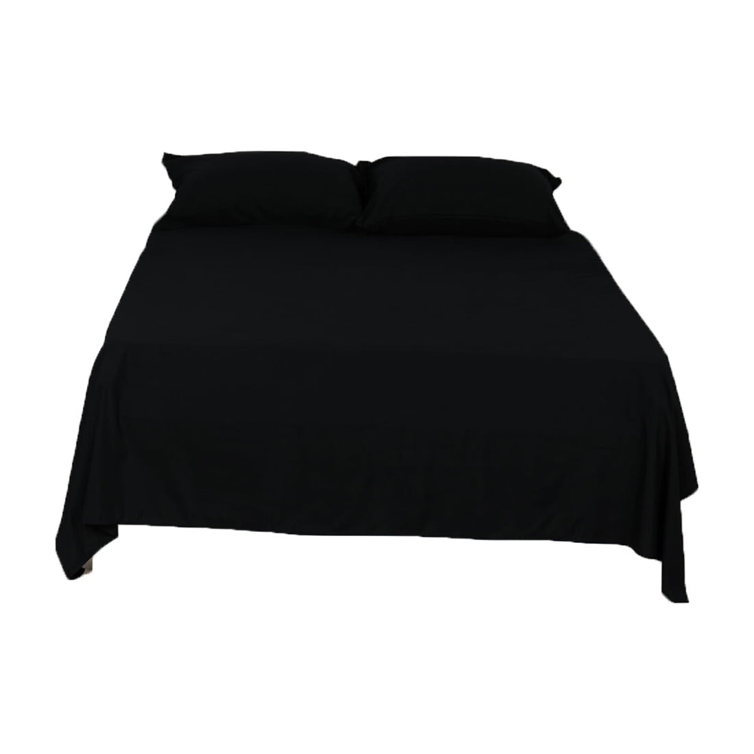 Unique Bargains 1800 Thread Count Microfiber Bed Sheets Set Black Queen