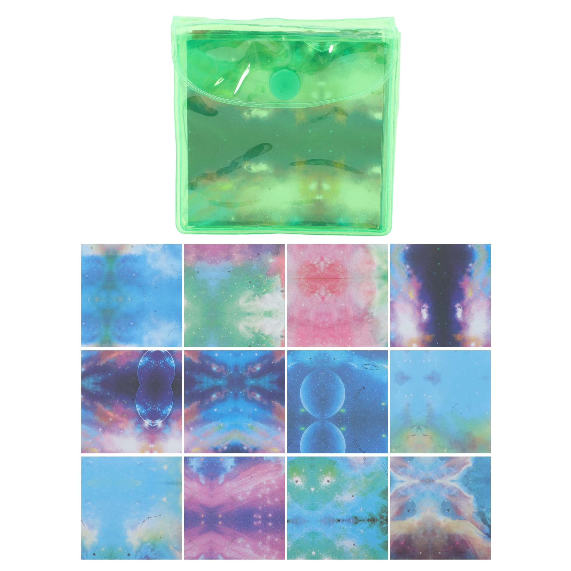 Unique Bargains 180Pcs Double-Sided Origami Paper for DIY Arts Green