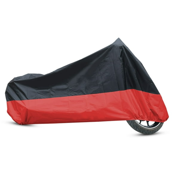 Motorcycle Cover Waterproof Outdoor Motorbike All Weather 180T Black Red
