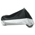 thumbnail image 1 of Unique Bargains 180T Motorcycle Cover Scooter Rain Dust UV Protector Black+Silver L, 1 of 7