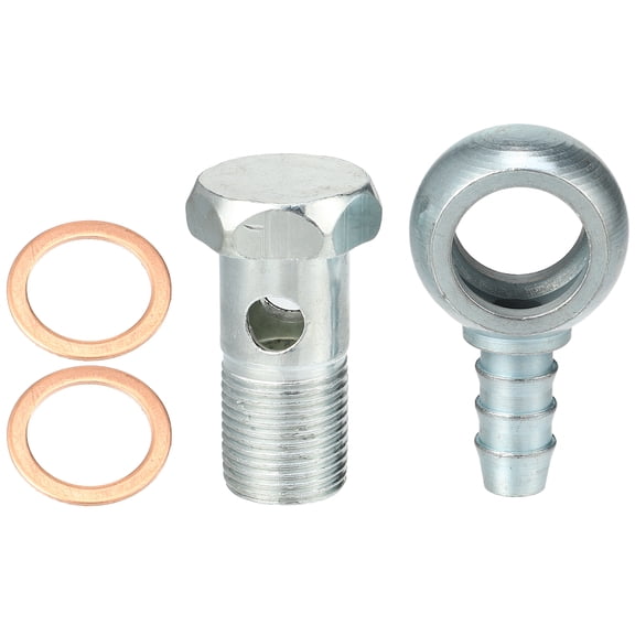 Unique Bargains 18mm ID 12mm OD Universal Banjo Fitting Fuel Line Adapter Connector for Motorcycle Car 1 Set