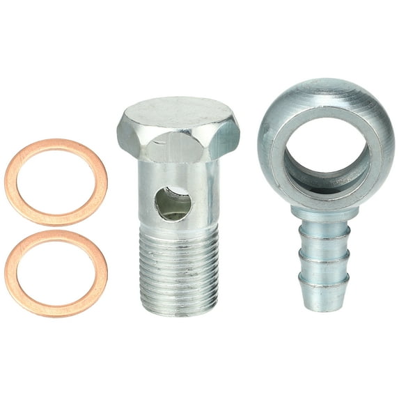 Unique Bargains 18mm ID 12mm OD Universal Banjo Fitting Fuel Line Adapter Connector for Motorcycle Car 1 Set