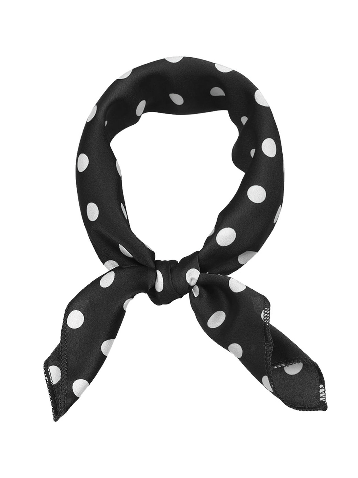 Unique Bargains 19.7 Vintage Polka Dot Square Head Neck Scarf Kerchief Neckerchief"