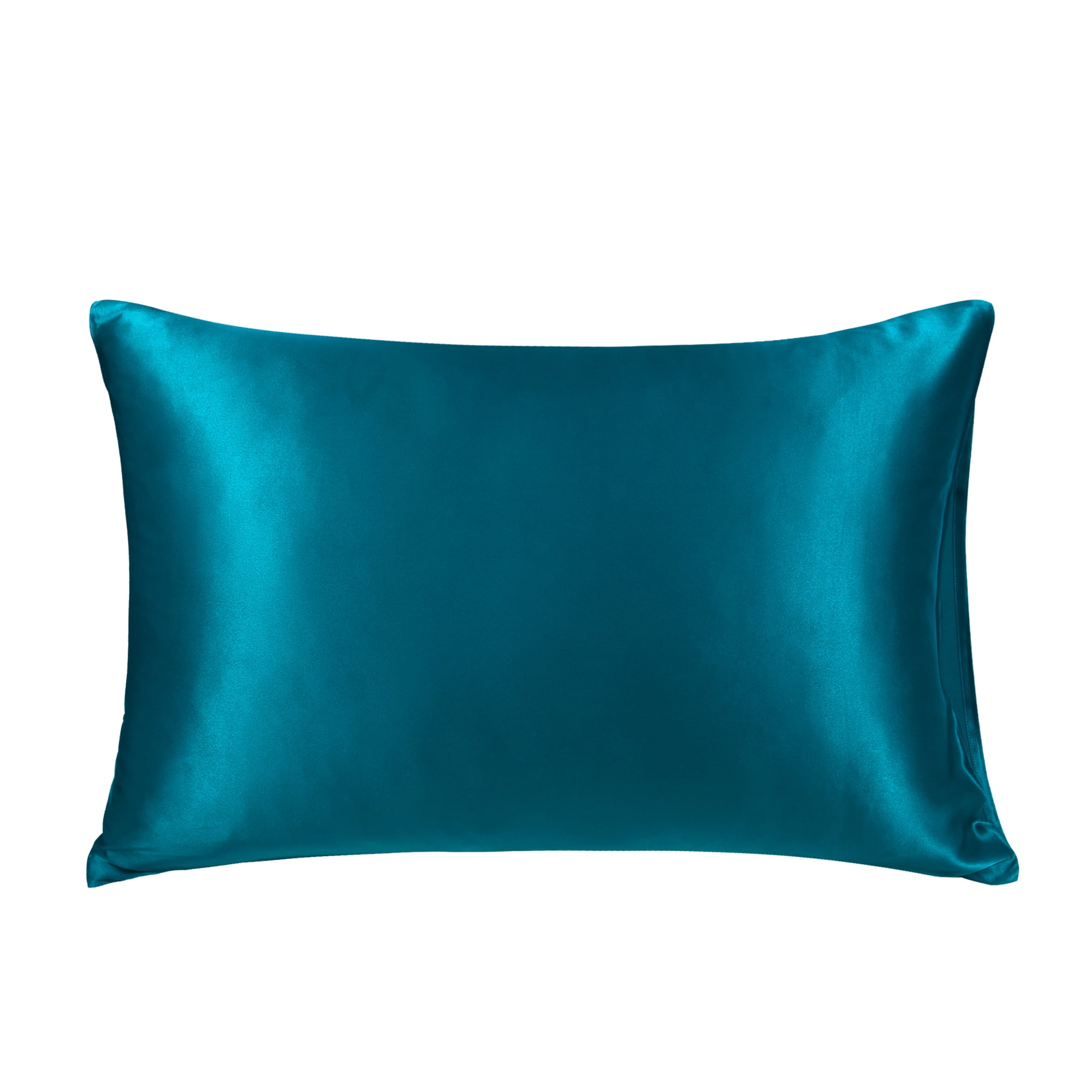 Unique Bargains 19 Momme Silk Pillowcase Envelope Closure Peacock Blue Standard