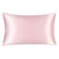 thumbnail image 1 of Unique Bargains 19 Momme Silk Pillowcase Envelope Closure Pink Standard, 1 of 8