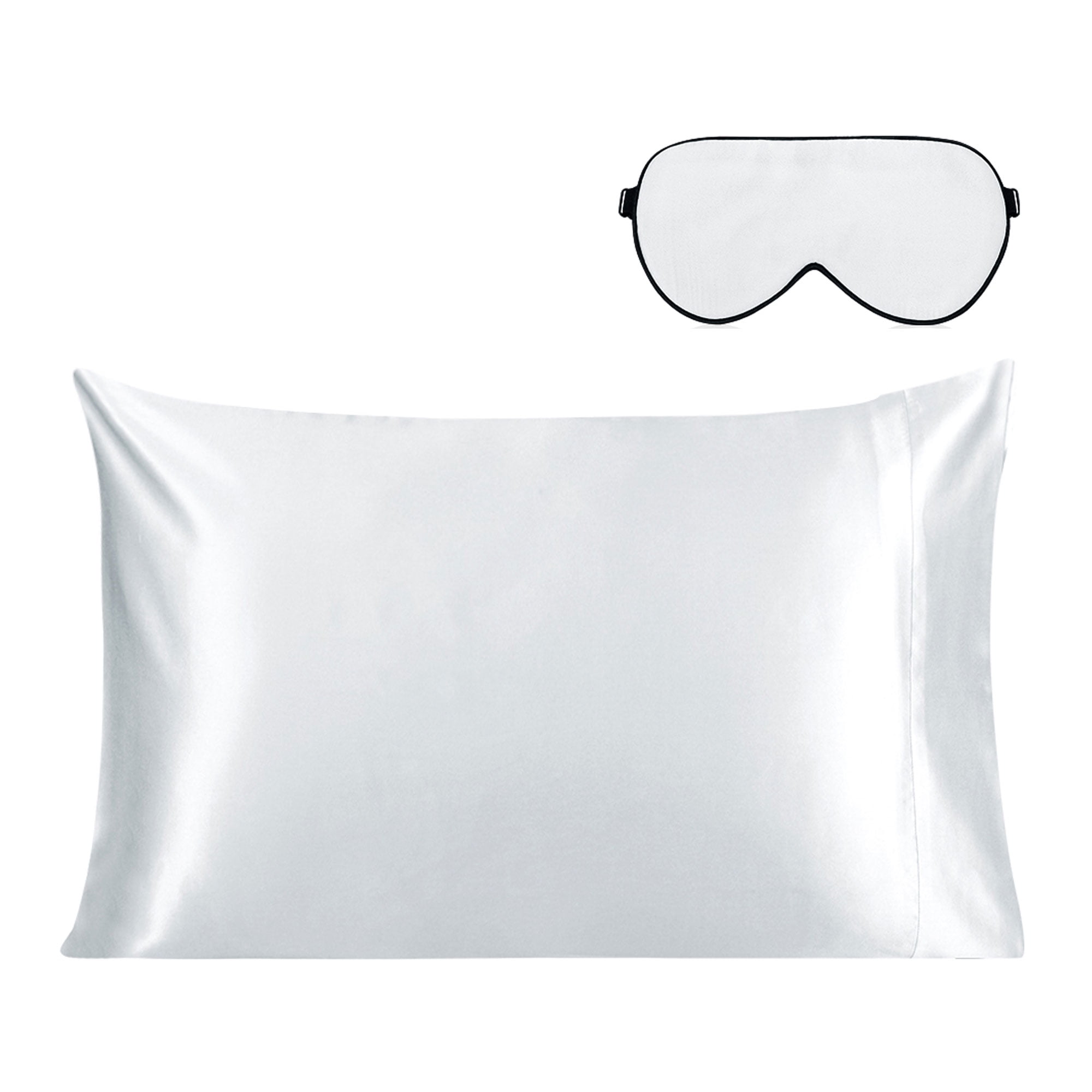Unique Bargains 19 Momme Silk Pillowcase Eye Cover Set, King, Grey