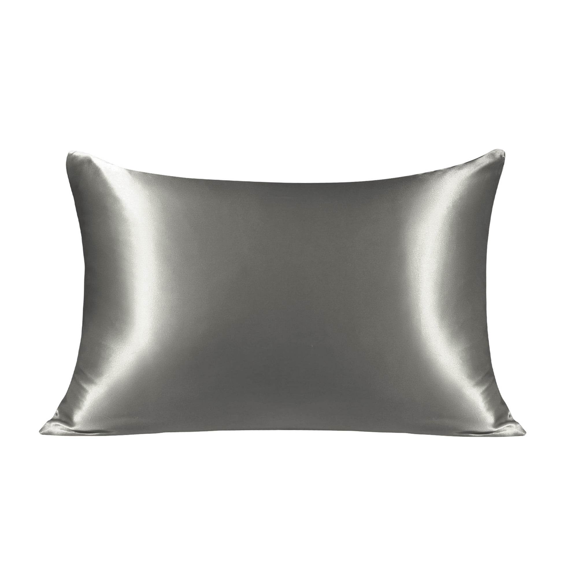 Unique Bargains 19 Momme Silk Pillowcase with Zipper 1 Pc Gray 20" x 26"