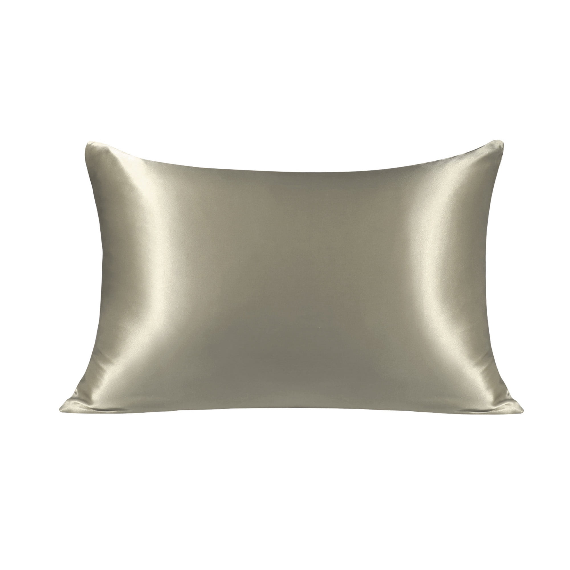 Unique Bargains 19 Momme Silk Pillowcase with Zipper 1 Pc Light Brown 20" x 36"