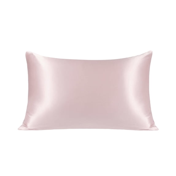 Unique Bargains 19 Momme Silk Pillowcase with Zipper 1 Pc Pink 20" x 30"