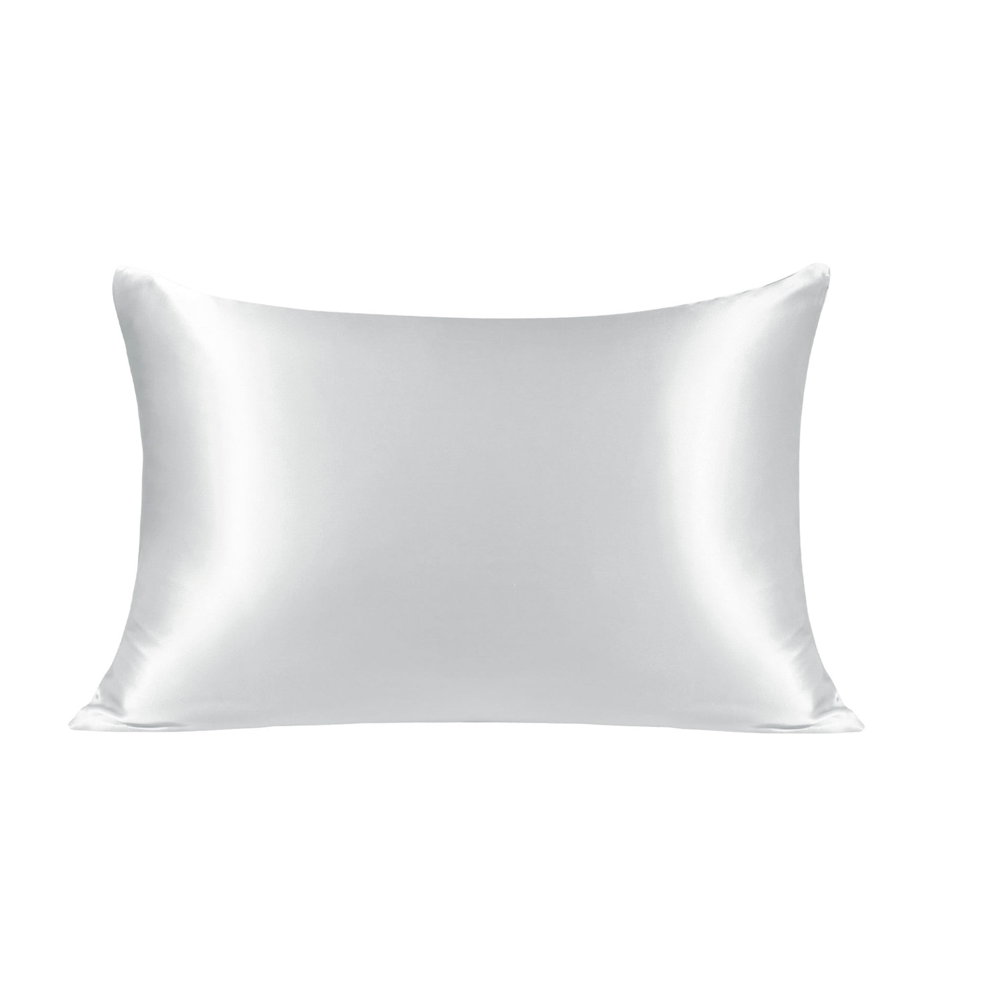 Unique Bargains 19 Momme Silk Pillowcase with Zipper 1 Pc Silver 20" x 36"