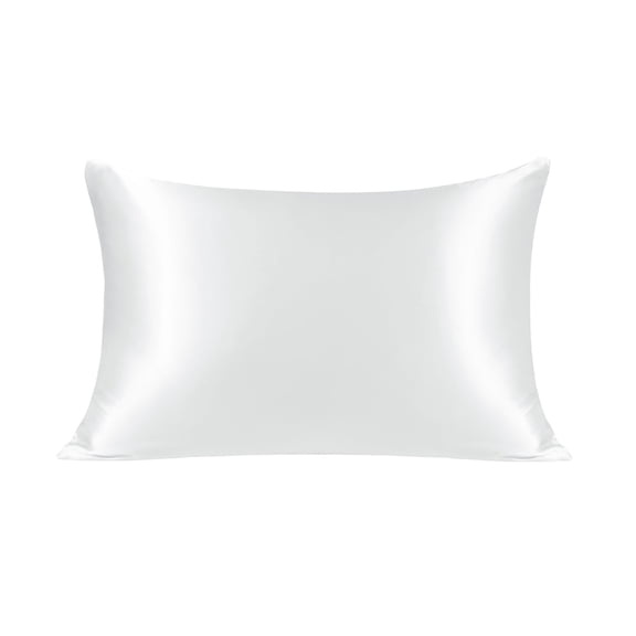 Unique Bargains 19 Momme Silk Pillowcase with Zipper 1 Pc White 20" x 26"