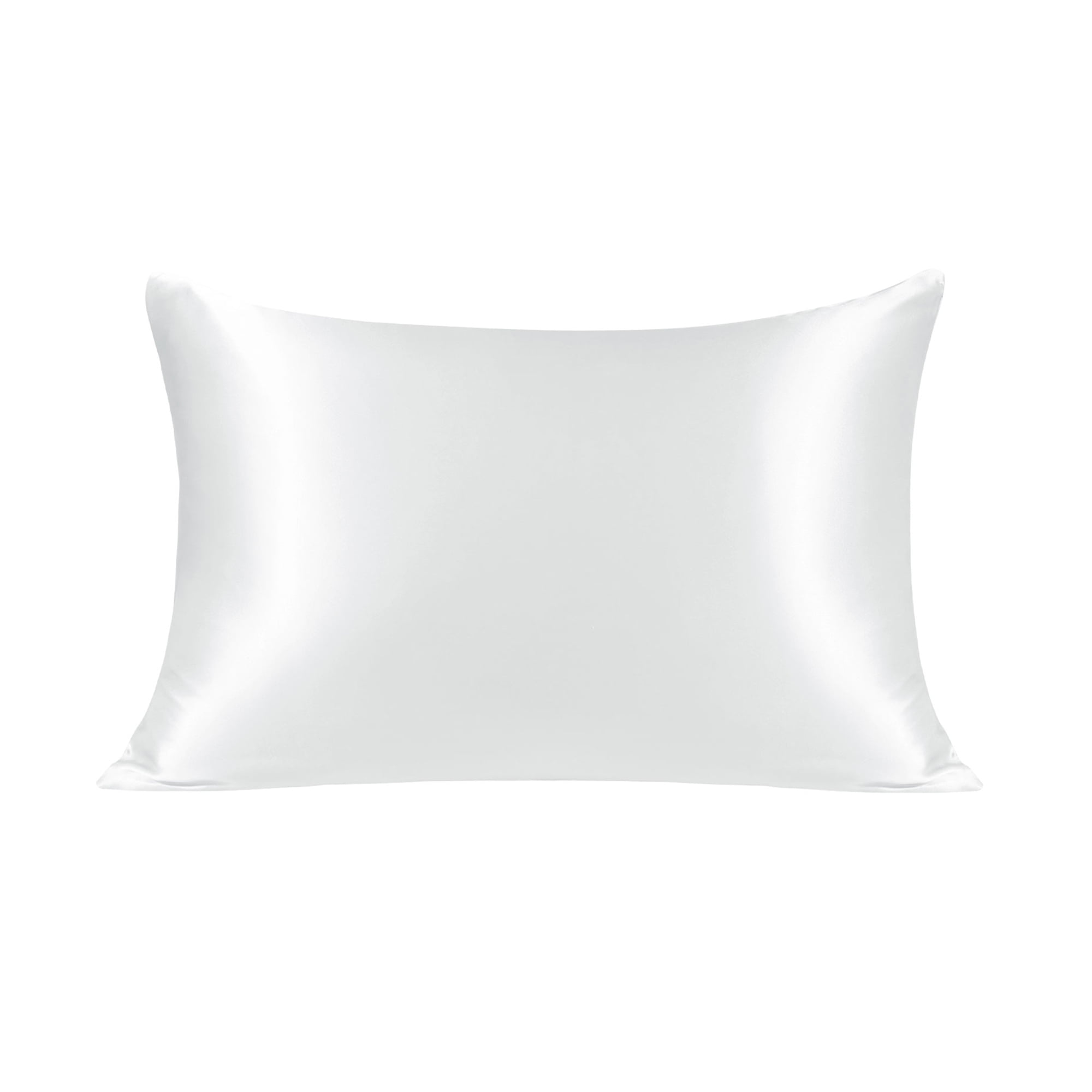 Unique Bargains 19 Momme Silk Pillowcase with Zipper 1 Pc White 20" x 36"