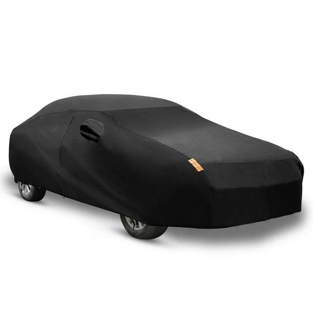 Unique Bargains 190T Black Waterproof Car Cover Outdoor Rain Snow