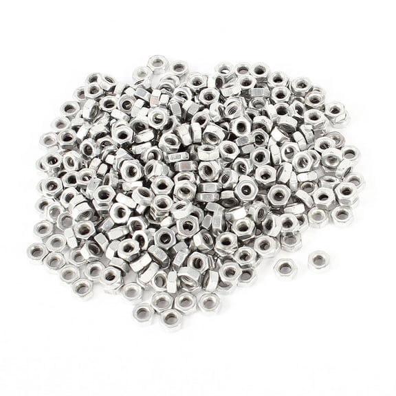 Unique Bargains 195 x Steel 5.5mm Hex Screw 2mm Heigh M3 Nuts Silver Tone