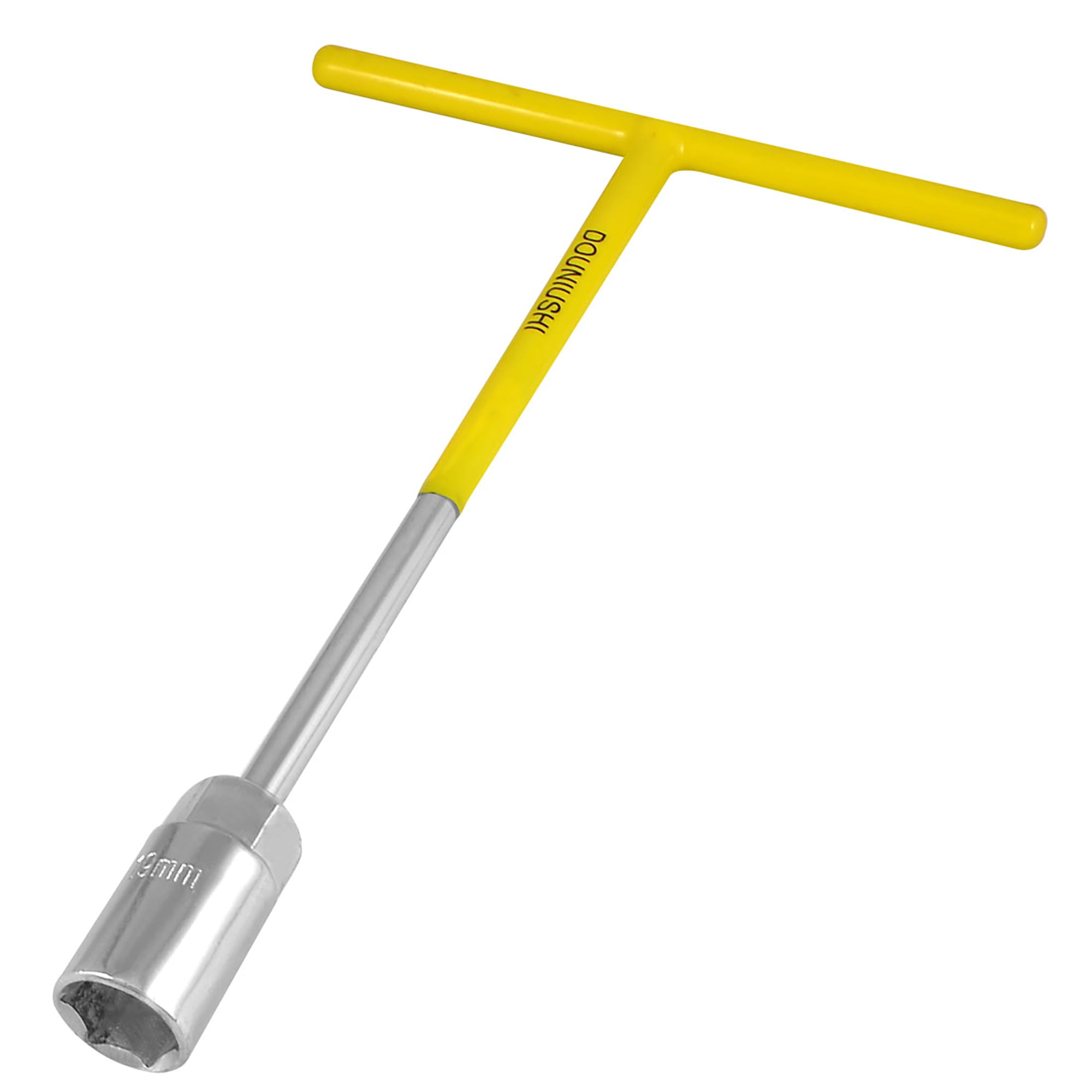 Unique Bargains 19mm Hexagon Socket Wrench with Ergonomic Rubber T Handle for Easy Use