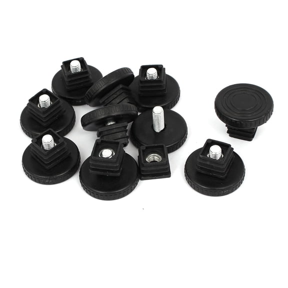 Unique Bargains 19mm x 19mm Thread Tube Insert Adjustable Leveling Foot 10 Sets for Desk Table