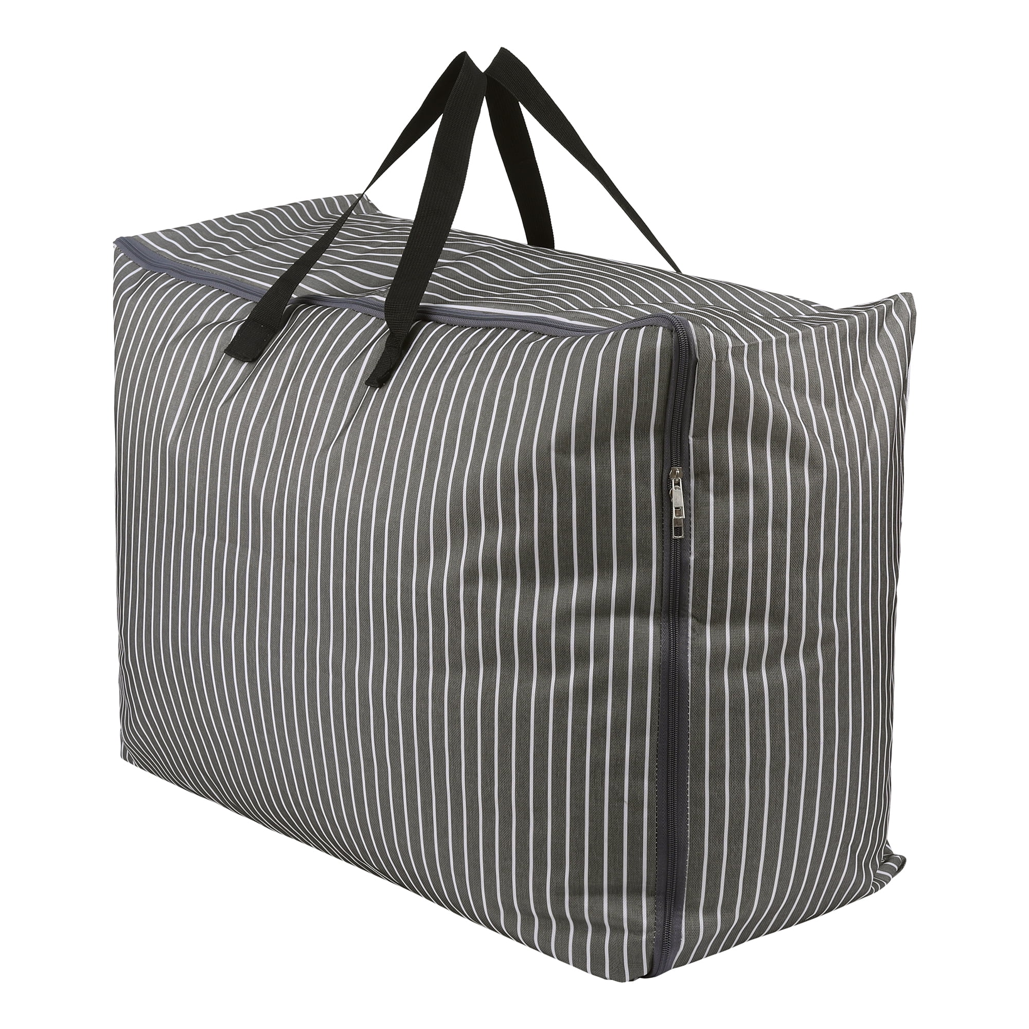 Unique Bargains 1Pack Clothes Storage Moving Bags for Closet Organizers Black 28.5x12x21in