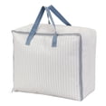 thumbnail image 1 of Unique Bargains 1Pack Clothes Storage Moving Bags for Closet Organizers White 19x10x15.5in, 1 of 7