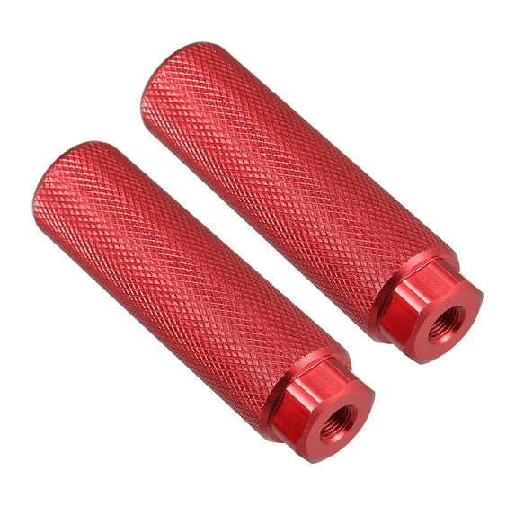 Unique Bargains 1Pair Aluminum Alloy BMX MTB Bike Bicycle Rear Foot Pegs Footrests Red Fit 3/8 Inch Axles Red
