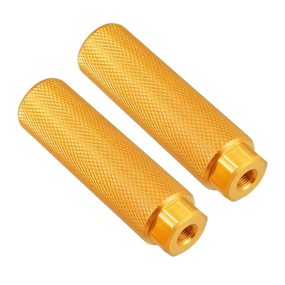 Unique Bargains 1Pair Aluminum Alloy BMX MTB Bike Bicycle Rear Foot Pegs Footrests Fit 3/8 Inch Axles Yellow