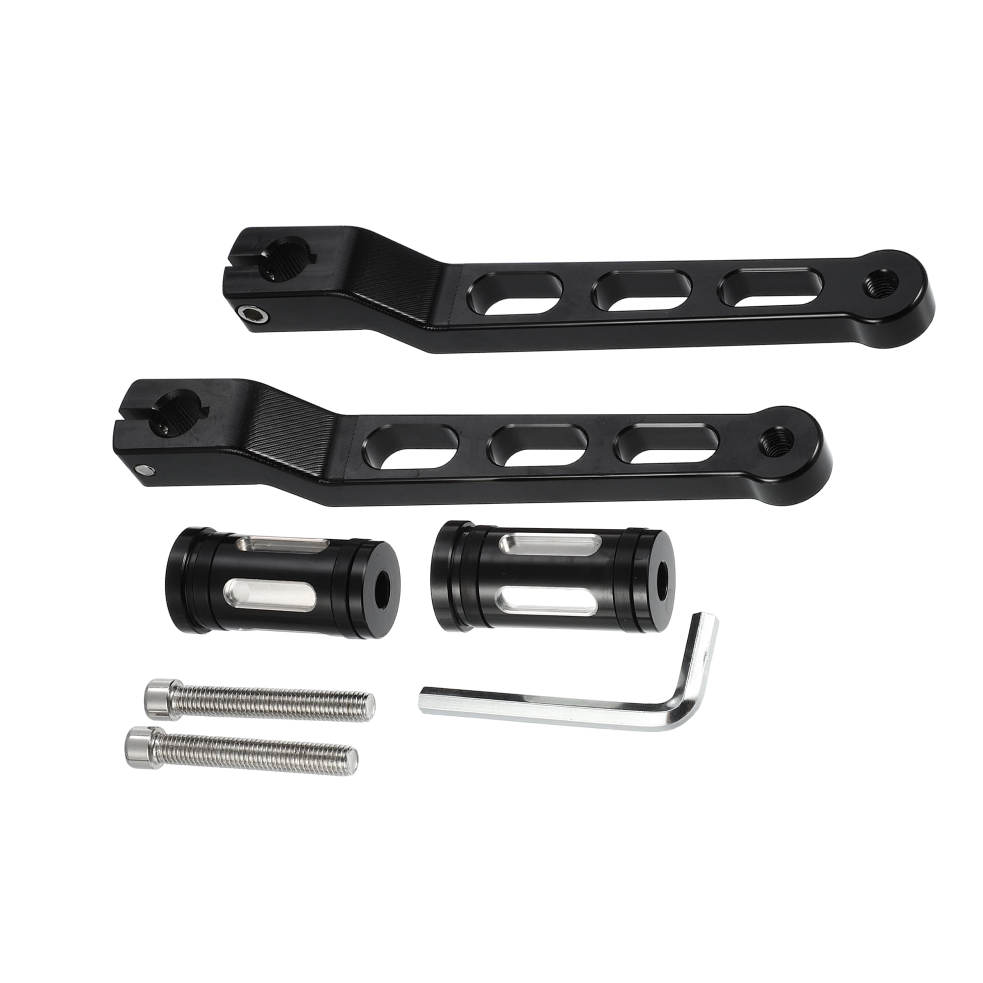 Unique Bargains 1Pair Black White Motorcycle Heel Toe Gear Shift Lever ...