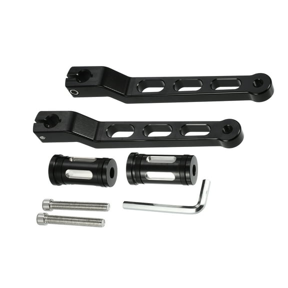 Unique Bargains 1Pair Black White Motorcycle Heel Toe Gear Shift Lever Kit Shifter Levers for Harley Touring Trikes