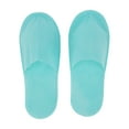 thumbnail image 1 of Unique Bargains 1Pair Disposable Slippers Foldable Anti-slip Hotel Slippers Cyan, 1 of 5