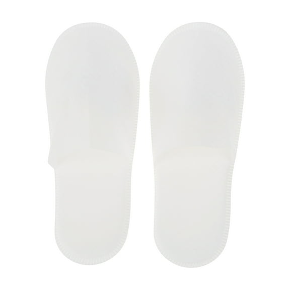 Unique Bargains 1Pair Disposable Slippers Foldable Anti-slip Hotel Slippers White