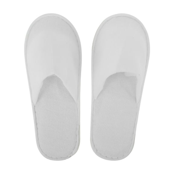 Unique Bargains 1Pair Disposable Slippers Foldable Closed Toe Anti-slip Hotel Slippers White