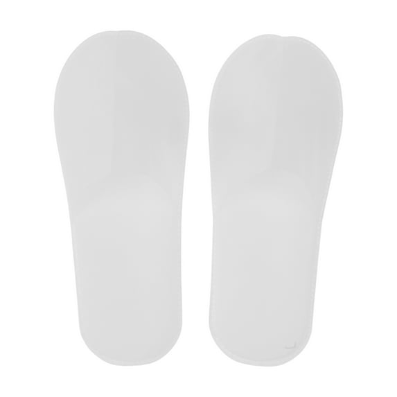 Unique Bargains 1Pair Disposable Slippers Foldable Non-woven Hotel Slippers White