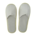 thumbnail image 1 of Unique Bargains 1Pair Disposable Slippers Foldable Open Toe Anti-slip Hotel Slippers Beige, 1 of 5