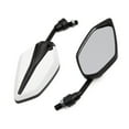 thumbnail image 1 of Unique Bargains 1Pair White Black Adjustable Polygon Rear Side View Mirror for Motorcycle Scooter, 1 of 3