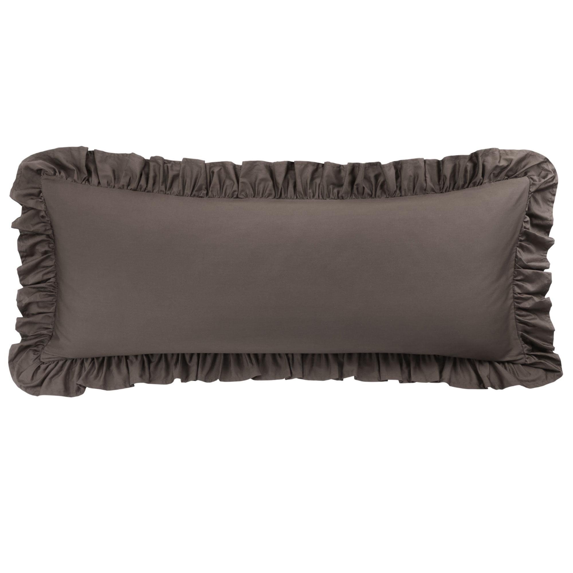 Unique Bargains 1Pc 100% Cotton Envelope Closure Body Ruffled Pillowcase Beaver 20"x48"
