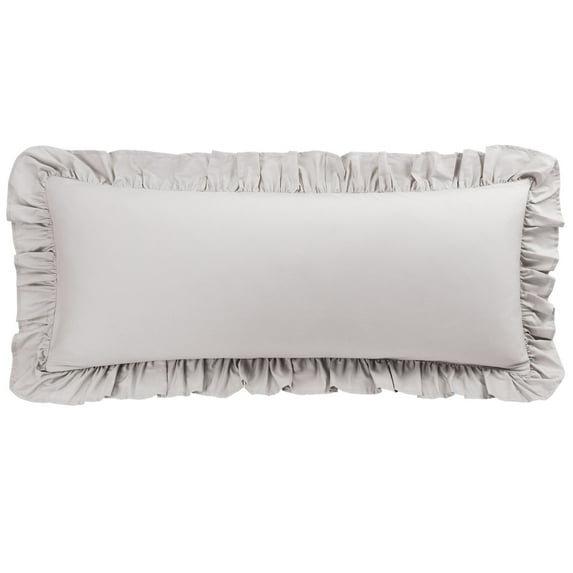 Unique Bargains 1Pc 100% Cotton Envelope Closure Body Ruffled Pillowcase Isabelline 20"x48"