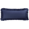thumbnail image 1 of Unique Bargains 1Pc 100% Cotton Envelope Closure Body Ruffled Pillowcase Navy Blue 20"x48", 1 of 8