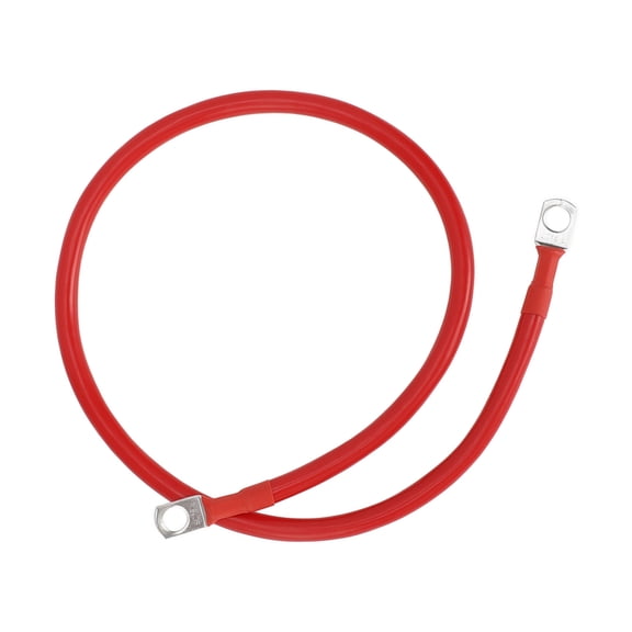 1 Pc Battery Inverter Cable 6 AWG Gauge 2FT 5/16" Lug Battery Cable Universal for Car Vehicle Boat RV Solar Tinned Copper Red