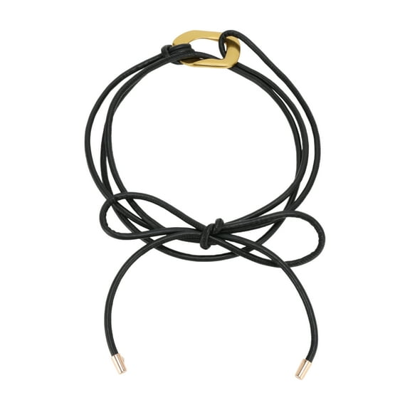 Unique Bargains 1Pc Adjustable Waist Belt Fashion Tie Pattern Adjustable Waist Cord Black