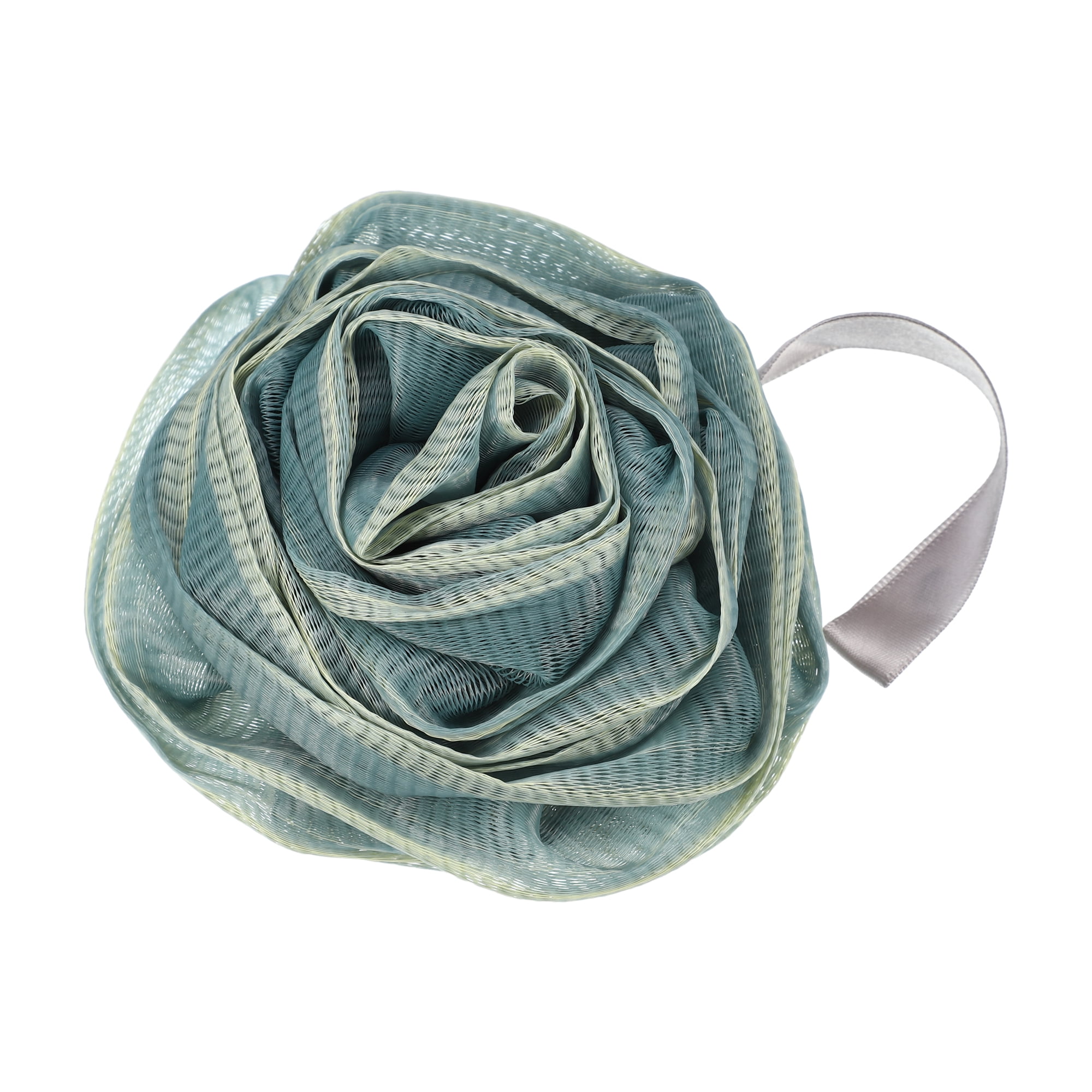 Unique Bargains 1Pc Bath Shower Loofah Sponge Body Puff 6.10"x5.12"x1.85" Dark Green