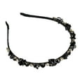 thumbnail image 1 of Unique Bargains 1Pc Bling Rhinestone Headband Unspecified Shapes Black Rhinestone Headband for Women 4.92"x0.59", 1 of 7