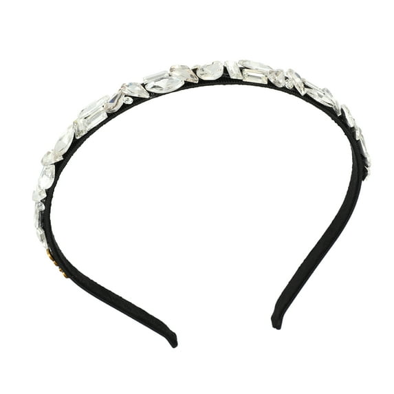 Unique Bargains 1Pc Bling Rhinestone Headband Unspecified Shapes White Rhinestone Headband for Women 5.31"x0.39"