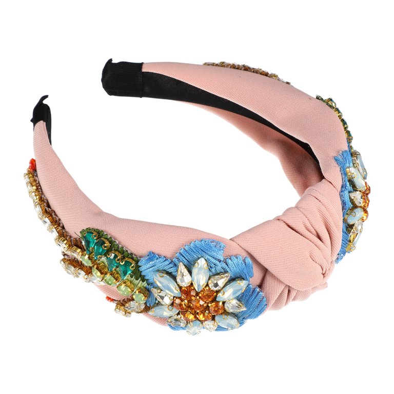 Colorful Floral Rhinestone Headband Sparkling Floral Headband for Weddings & Prom - Crystal  main image 3