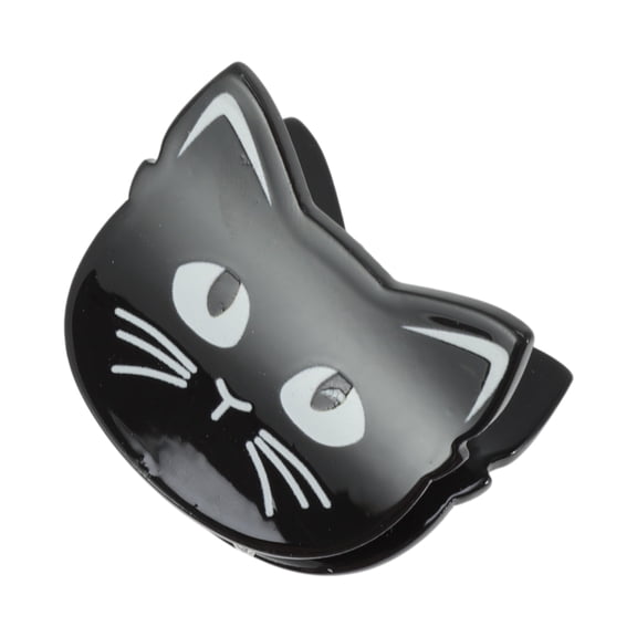 Unique Bargains 1Pc Claw Clip Cute Halloween Cat Design Hair Clip Black