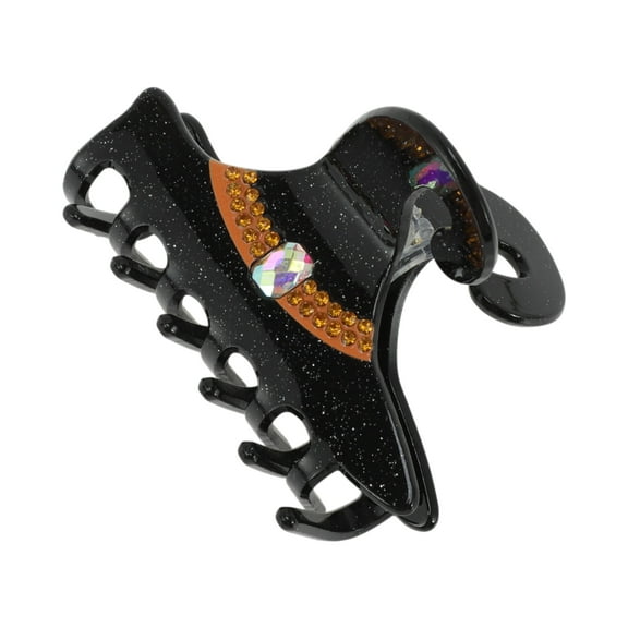 Unique Bargains 1Pc Claw Clip Cute Halloween Witch Hat-Design Hair Clip Black